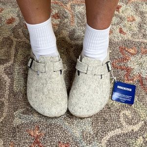 Birkenstock Boston Eggshell Wool NWT